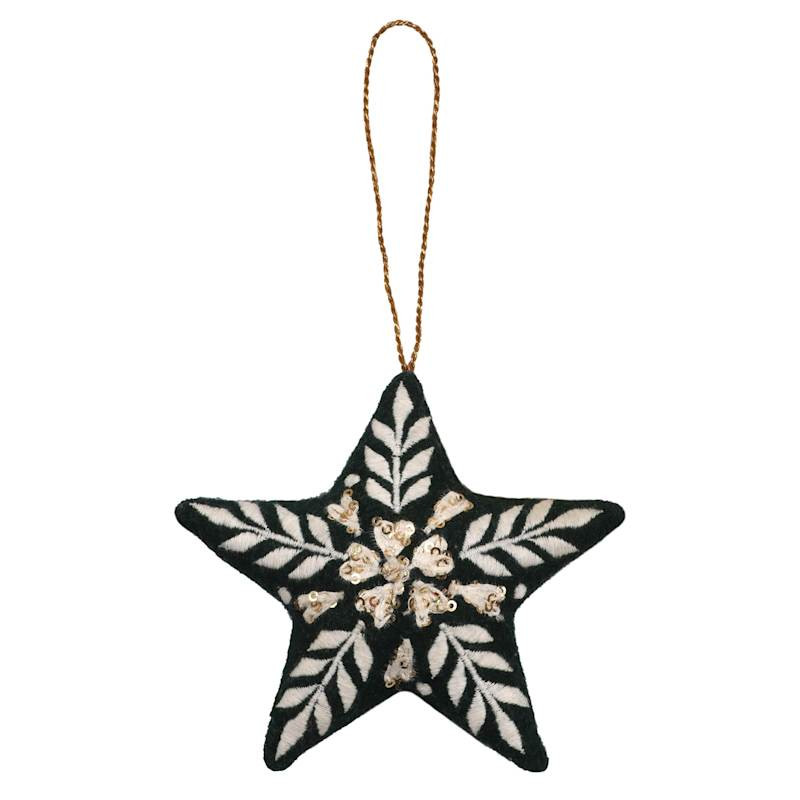 Embroidered Star Shaped Ornament | At Home