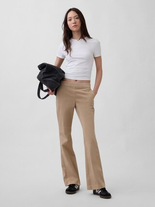 Low Rise Fitted Flare Khakis | Gap (US)