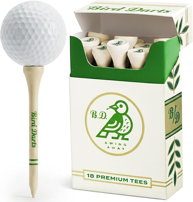 Bird Darts Premium Bamboo Wood Golf Tees, 18/72/180 Units (Packs of 18), 2 ¾ Golf Tees in Cigare... | Amazon (US)