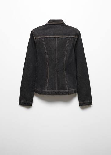 Fitted zipper denim jacket -  Women | Mango USA | MANGO (US)