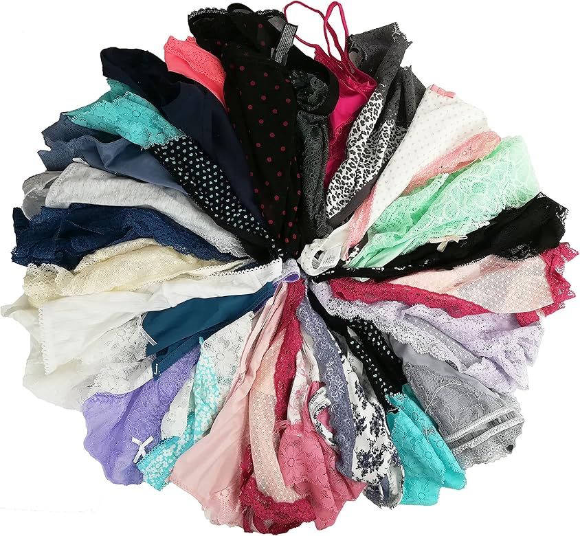 Varity Of Underwear Pack Boyshorts Bikinis Hipster Briefs Lace Cotton Panties | Amazon (US)