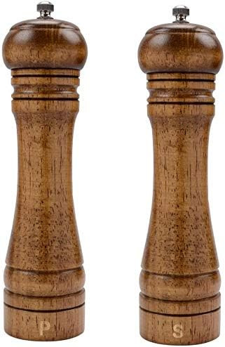 XQXQ Wood Salt and Pepper Mill Set, Pepper Grinders, Salt Shakers with Adjustable Ceramic Rotor- ... | Amazon (US)