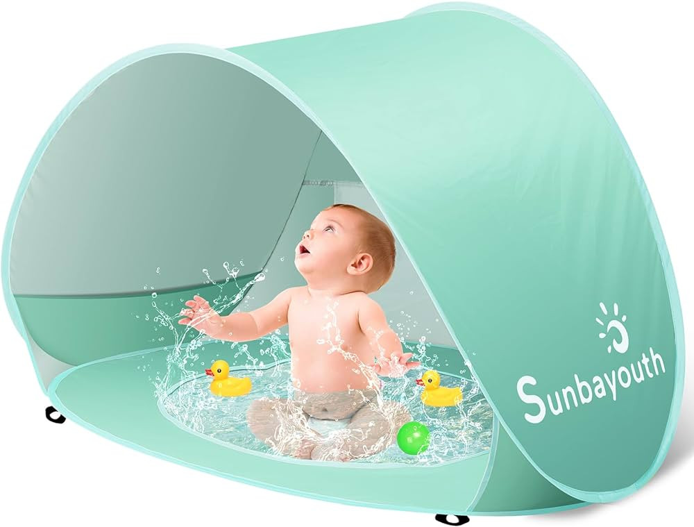 Baby Beach Tent, Baby Pool Tent, UV Protection Infant Sun Shelters Beach Shade Tent, Pop Up Baby ... | Amazon (US)