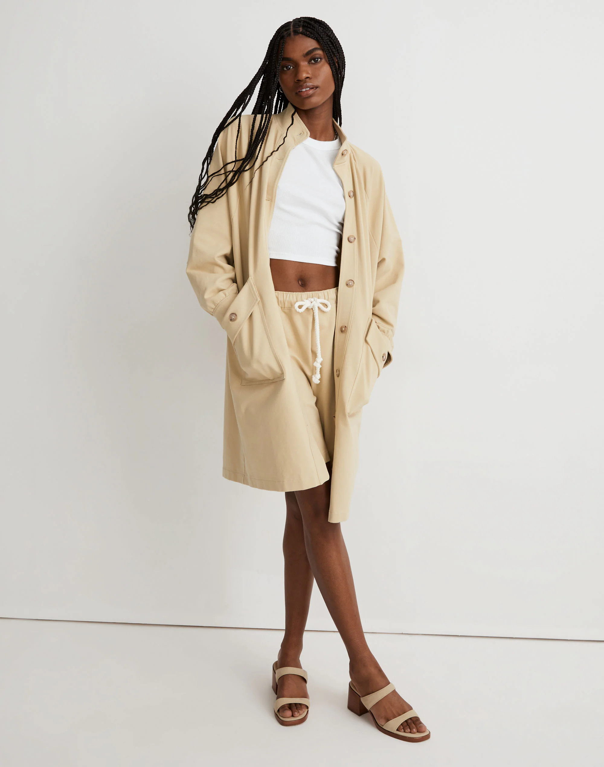 Structured Terry Longline Coat | Madewell | Madewell