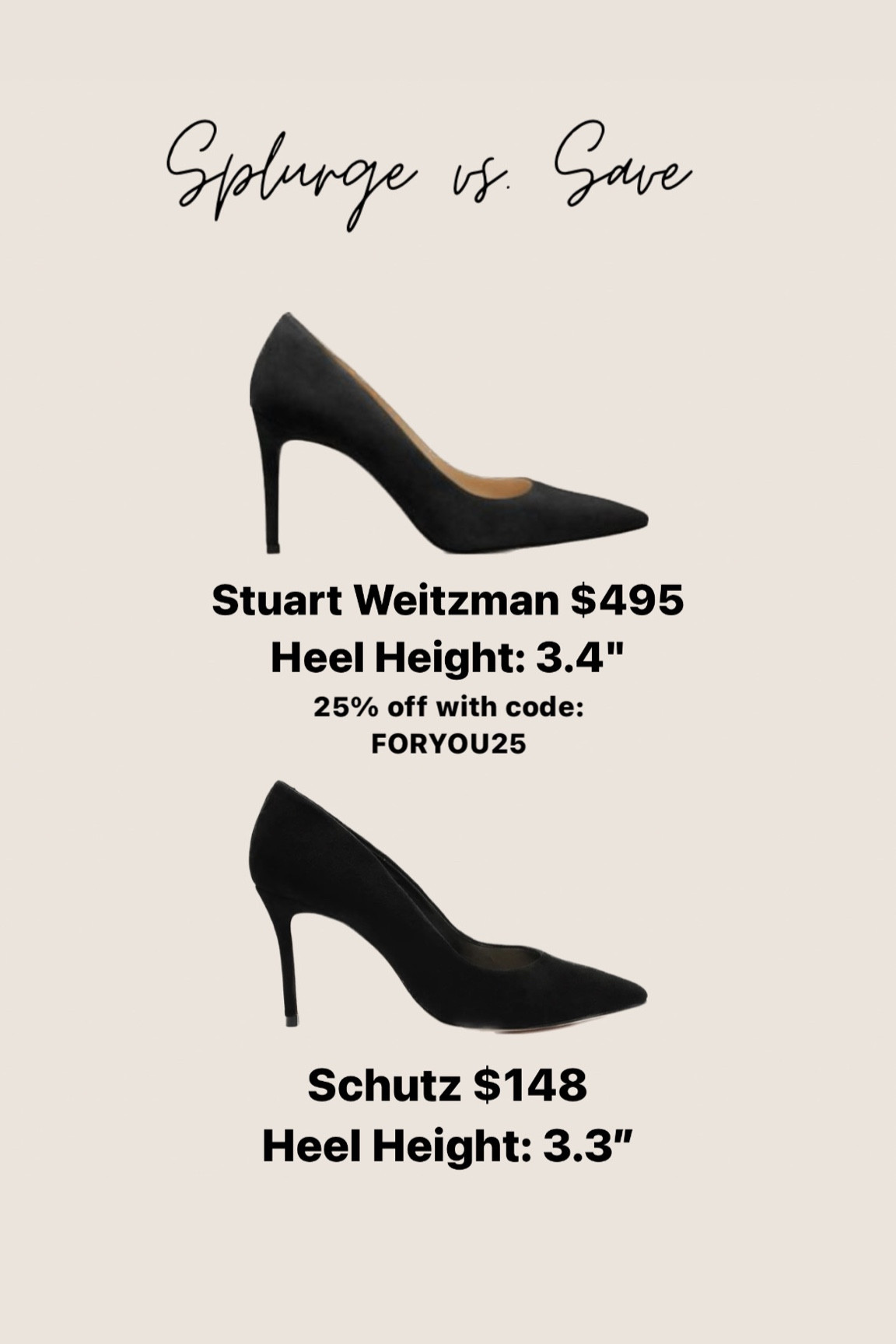 I have both and they are so similar: if you have the budget I adore the Stuart Weitzman heels, Schutz come second, both are equally comfortable.

#LTKworkwear #LTKfindsunder100 #LTKstyletip