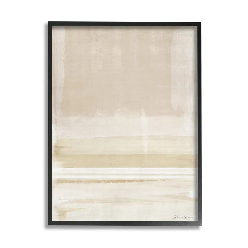 Abstract Simple Neutral Tones Watercolor Collage Framed by Denise Brown Painting | Wayfair Professional