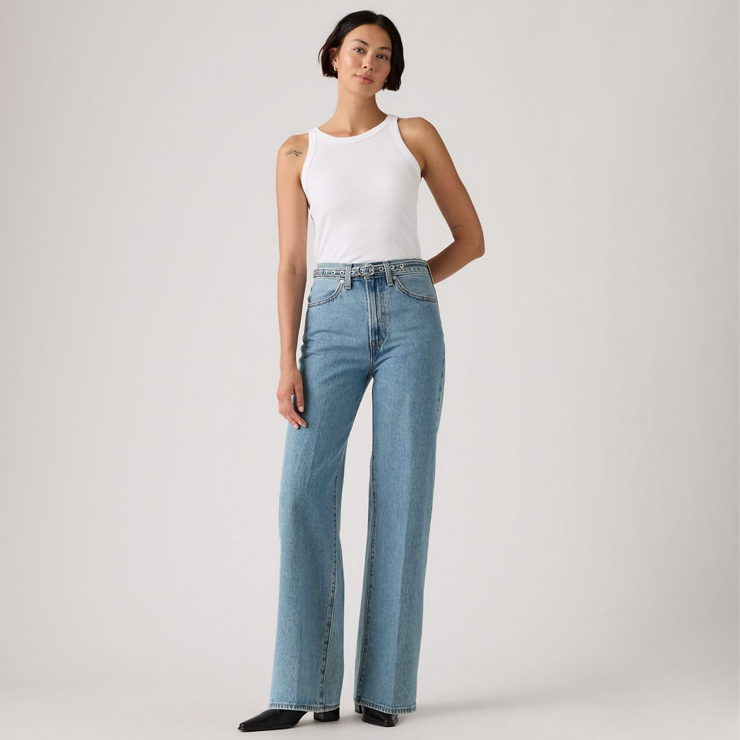 Levi's Ribcage Wide-Leg Belted Women's Jeans 26x30 | Levi's US