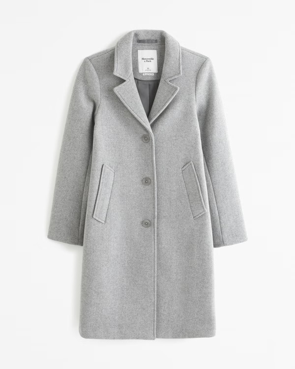 Wool-Blend Dad Coat | Abercrombie & Fitch (US)