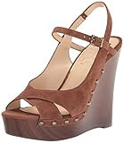 Jessica Simpson Tausen Women's Suede Slingback Wedge Sandals Brown Size 10 | Amazon (US)