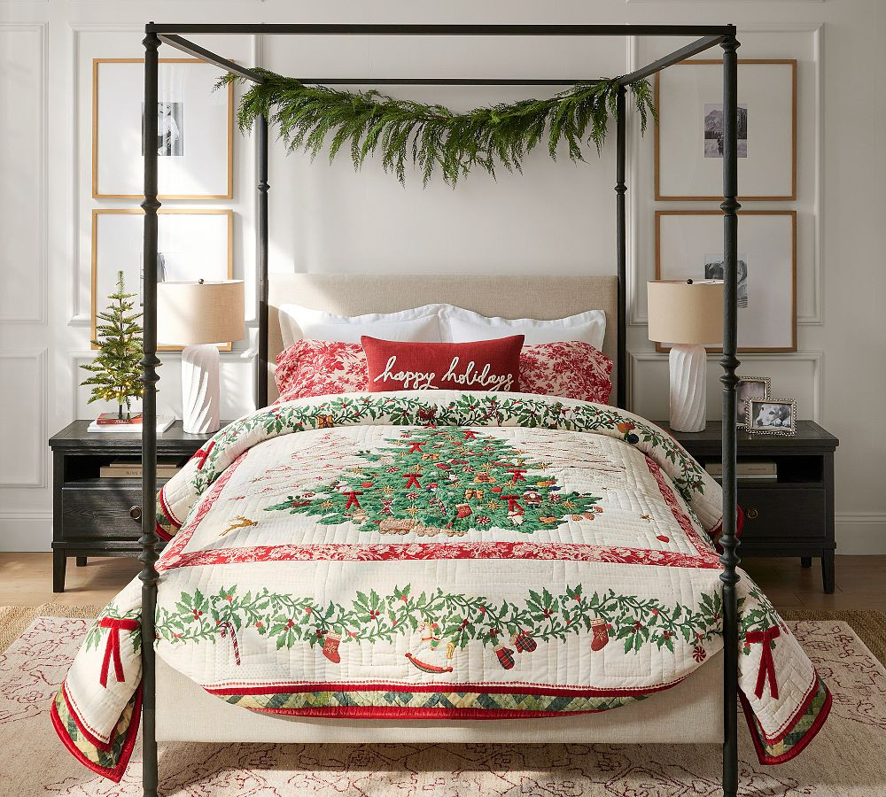 Deck the Halls Christmas Tree Reversible Quilt | Pottery Barn CA