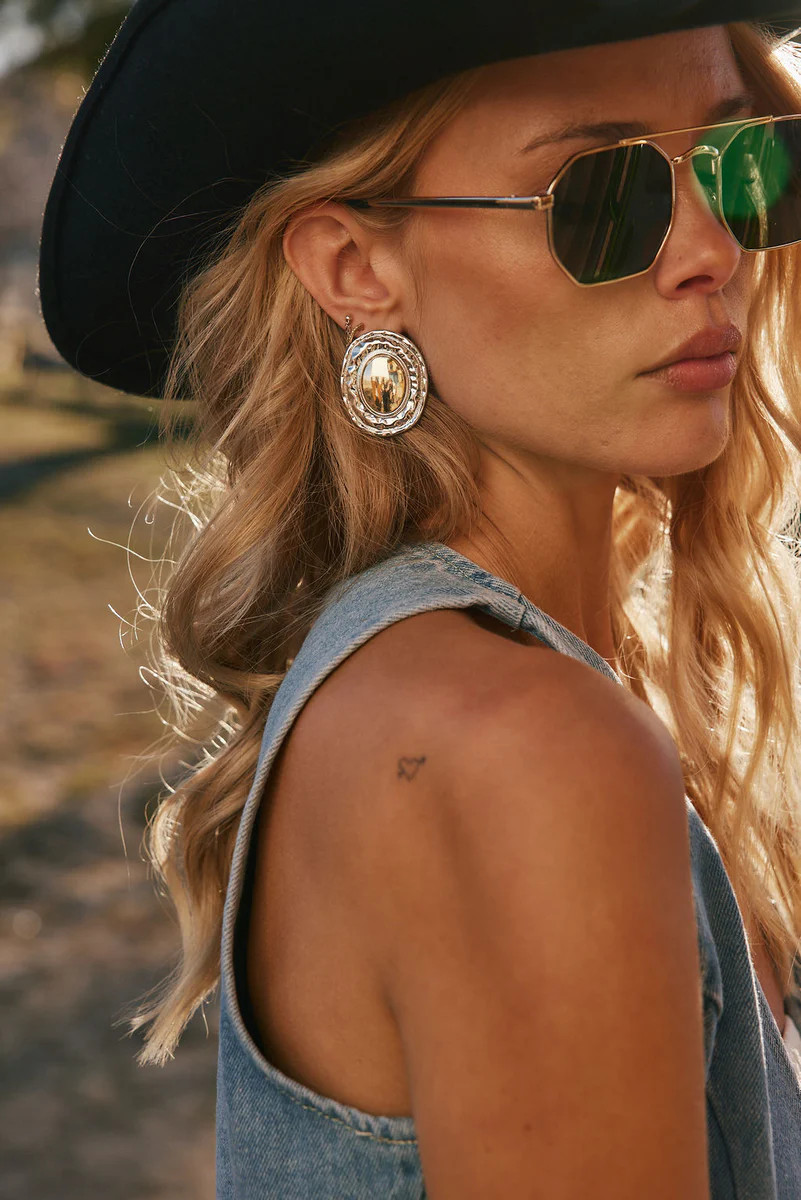 Bailey Gold and Silver Statement Earrings | 12th Tribe