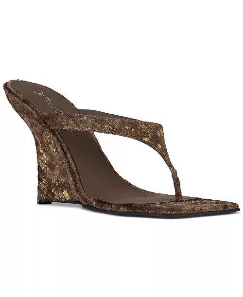 Jeffrey Campbell Romee-F Sculpted Wedge Thong Sandals - Macy's | Macy's