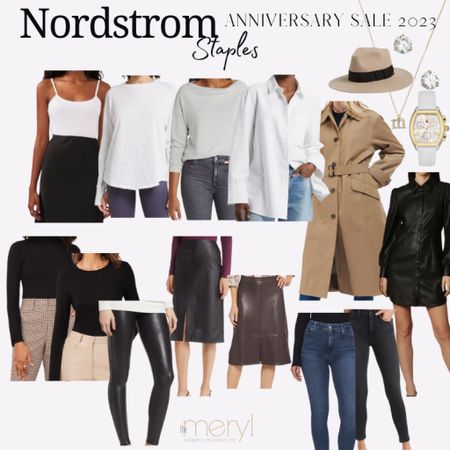 Nordstrom Anniversary Sale - Staples | Wardrobe Staples Tee Camisole Leather Leggings Little Black Dress Leather Skirt Turtleneck Hat Initial Necklace Diamond Earrings 

#LTKstyletip #LTKxNSale #LTKFind