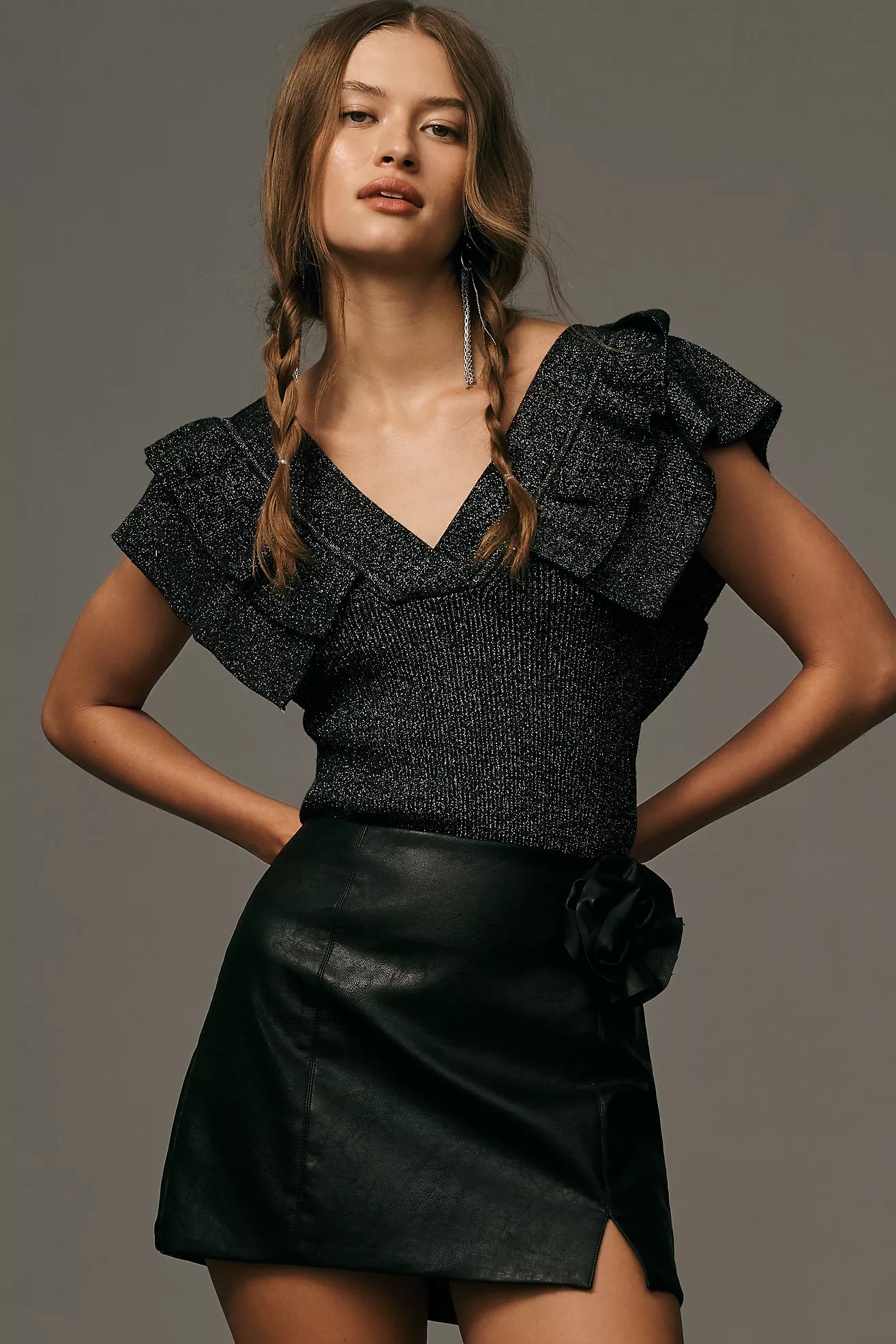 Glamorous Faux-Leather Mini Skirt | Anthropologie (US)