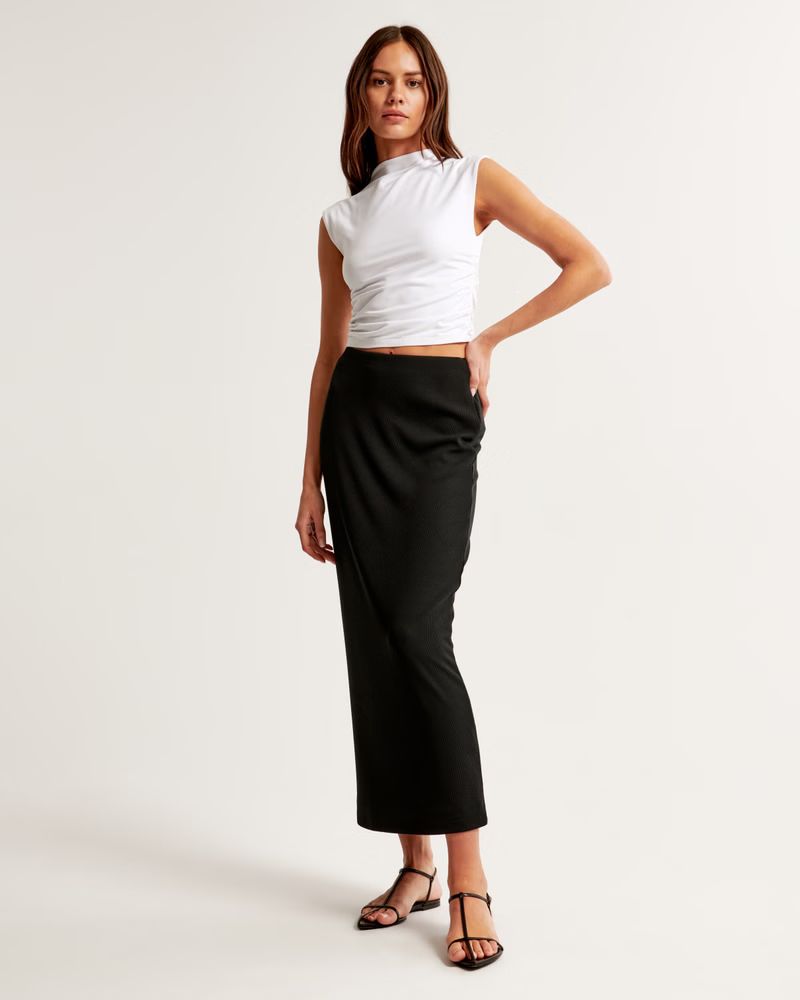 Rib Knit Maxi Skirt | Abercrombie & Fitch (US)