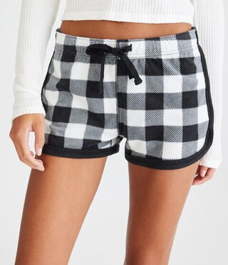 Buffalo Plaid Polyfleece Sleep Shorts | Aeropostale