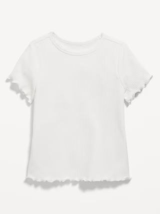 Short-Sleeve Lettuce-Edge T-Shirt for Toddler Girls | Old Navy (US)