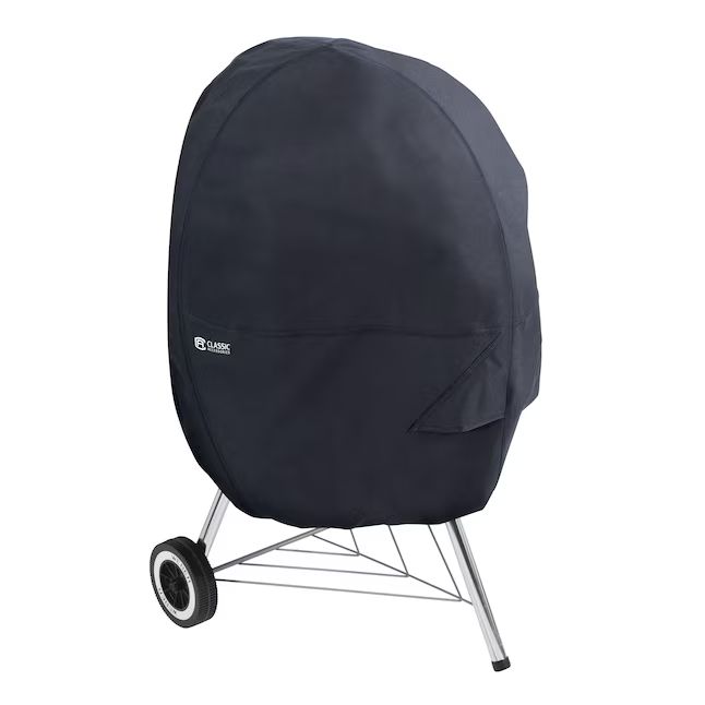 Classic Accessories 31.8-in W x 49.5-in H Black Charcoal Kettle Grill Cover | Lowe's