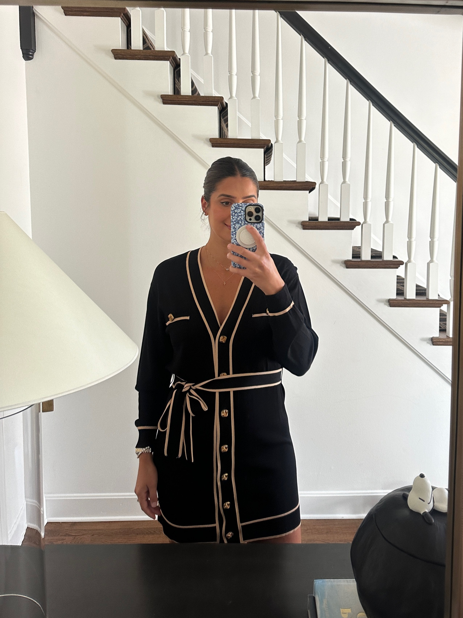 Cardigan dress, little black dress, exact one is sold out but linked a couple others! 

#LTKHoliday #LTKSeasonal