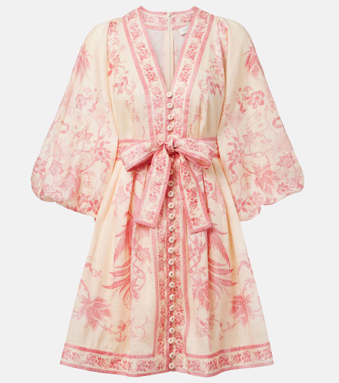 Lucky floral linen minidress | Mytheresa (INTL)
