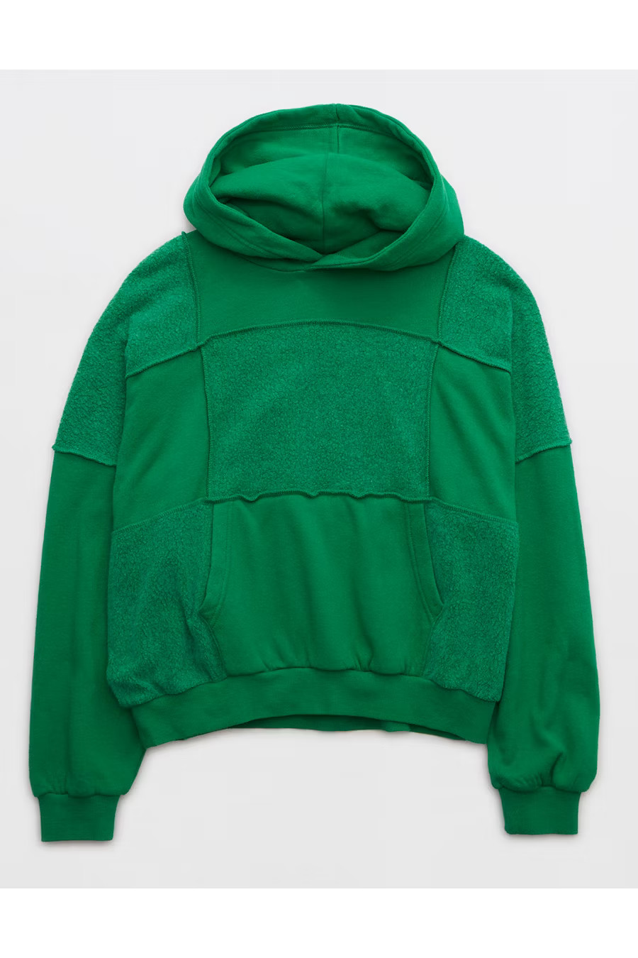 Aerie Sherpa Patchwork Hoodie | Aerie