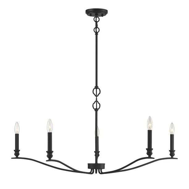 Trade Winds Lighting 5 Light Chandelier In Matte Black - TW30091-MBK - Walmart.com | Walmart (US)