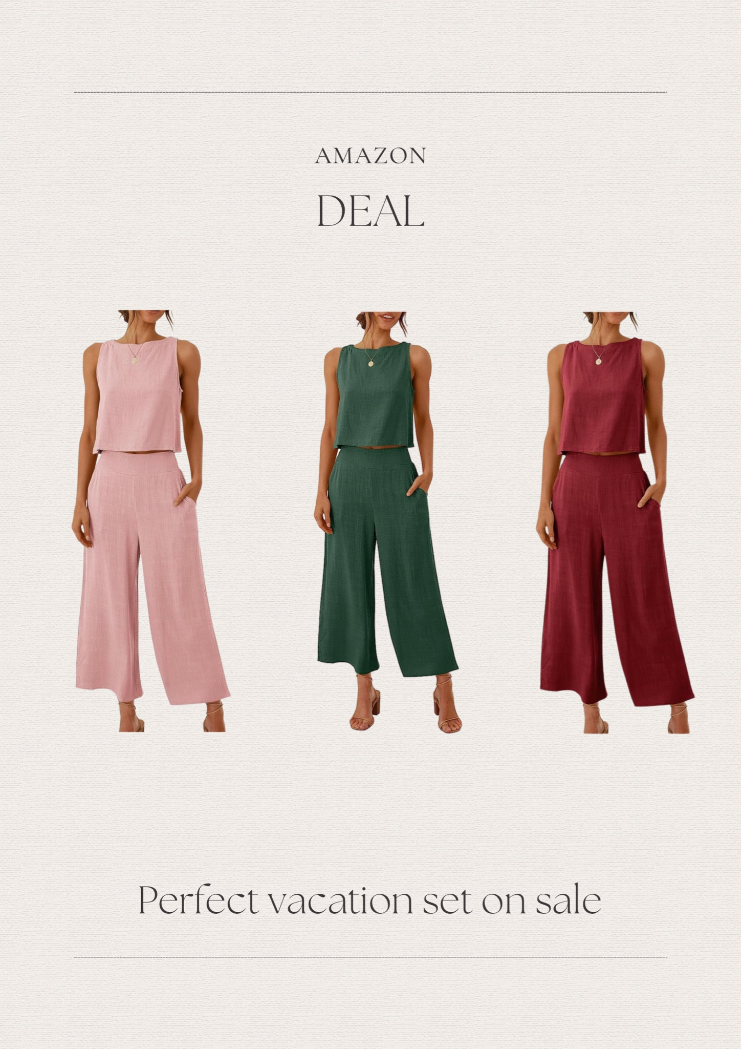 Amazon daily deal
2 piece set perfect vacation outfit 

#LTKSeasonal #LTKfindsunder50 #LTKsalealert