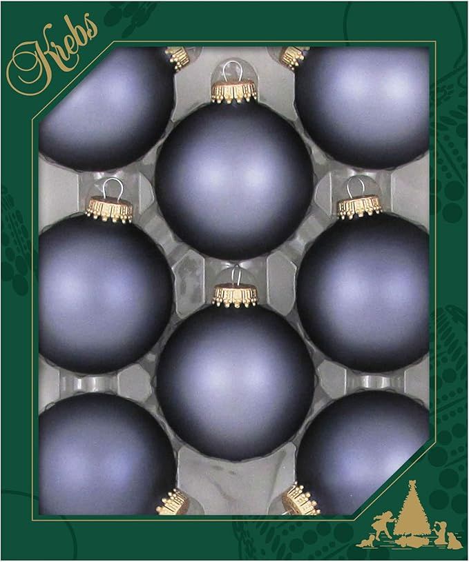 Christmas By Krebs Made in The USA Designer Seamless Glass Christmas Ball Ornaments, 2 5/8" (67mm... | Amazon (US)