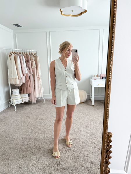 Absolutely love these Carefree Crepe Trouser shorts from Spanx. The fit and quality are so good. I have them paired with the matching vest top. Wearing size small in both. Use my code EARLYSUMMER for up to 40% off on select shorts, dresses, and bodysuits through Sunday, May 19th. Summer outfits // dressy outfits // workwear // work outfits // summer shorts // Spanx fashion // Spanx sale 

#LTKSaleAlert #LTKStyleTip #LTKSeasonal