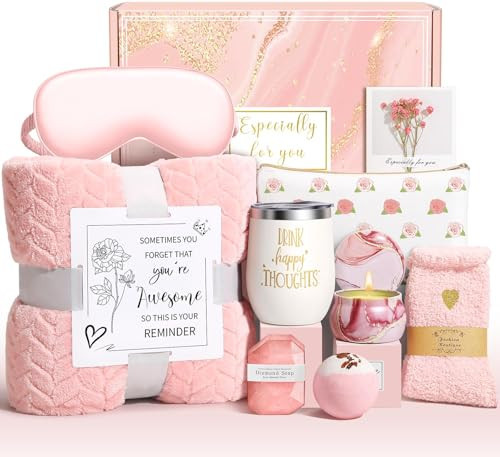 Mothers Day Birthday Gifts for Women Mom Grandma Wife Daughter Gift Basket, Happy Birthday Gifts for Women Mom Wife Best Friend Sister Her, Relaxing Self Care Package Spa Gift Baskets for Woman | Amazon (US)