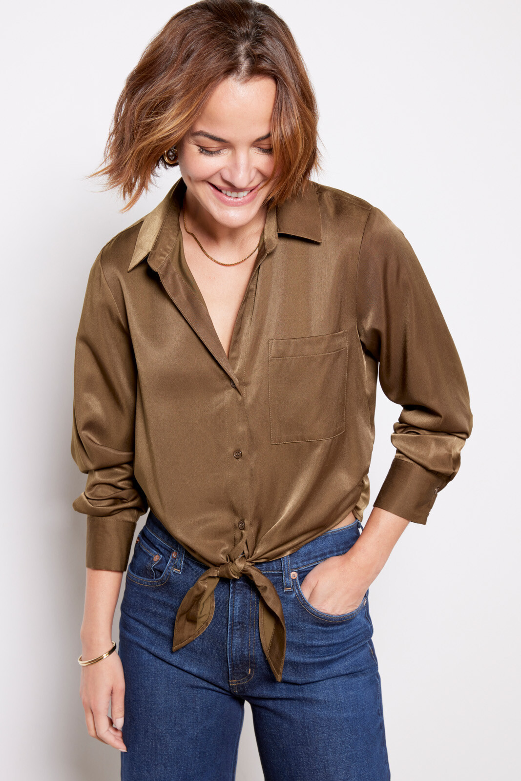 Girlfriend Tie Shirt | Evereve