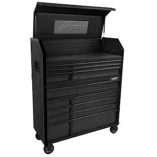 Husky 52 in. W x 21.5 in. D Heavy Duty 15-Drawer Combination Rolling Tool Chest Top Tool Cabinet ... | The Home Depot