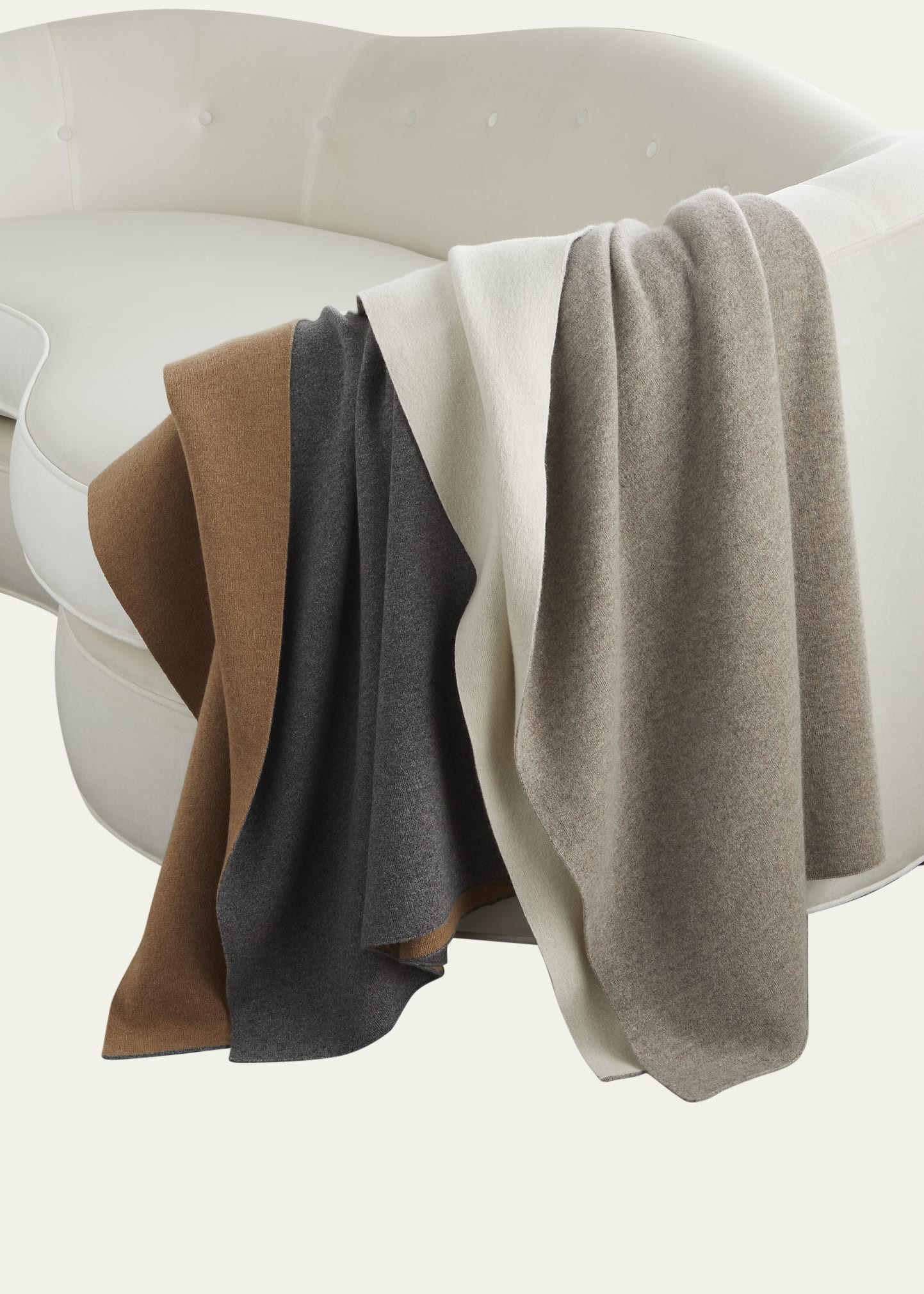 Sofia Cashmere Double-Face Cashmere Throw | Bergdorf Goodman
