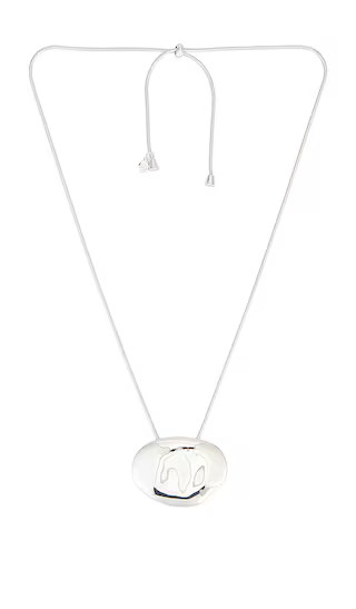 Molten Metal Pendant Necklace in Silver | Revolve Clothing (Global)