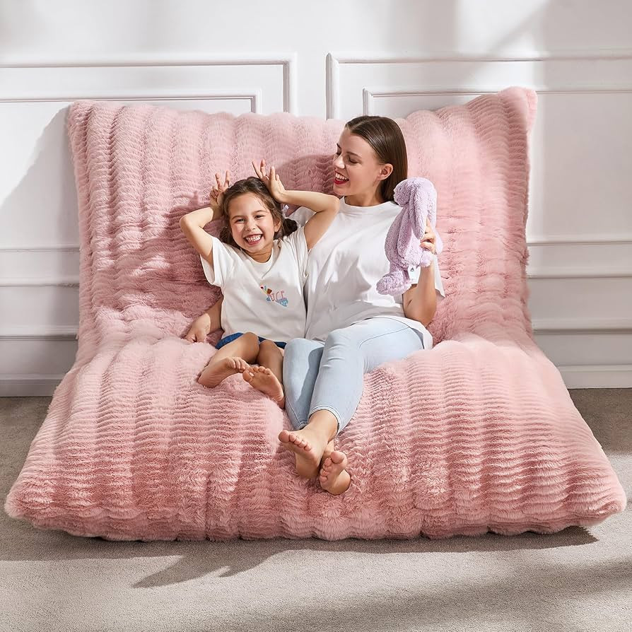 Hobestluk 3 in 1 Bean Bag Chair Giant Bean Bag Chairs for Adults with Ripple Cover Convertible Be... | Amazon (US)