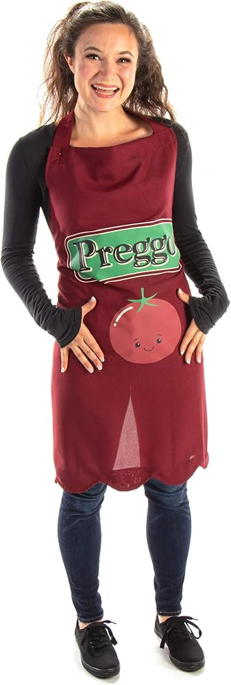 Preggo Apron - Funny Maternity Halloween Food Womens Costume - Tomato Sauce Jar | Amazon (US)