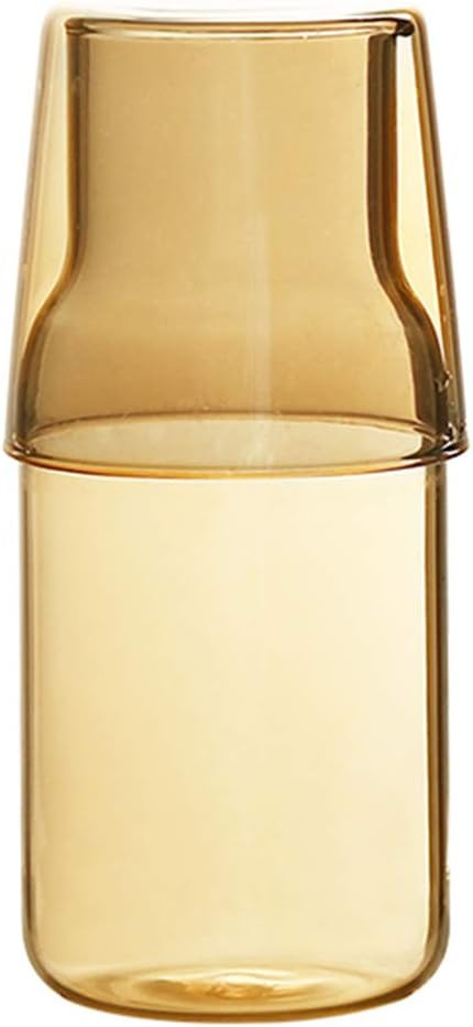 Sizikato 15 Oz Clear Glass Bedside Night Water Carafe with Tumbler Glass. | Amazon (US)