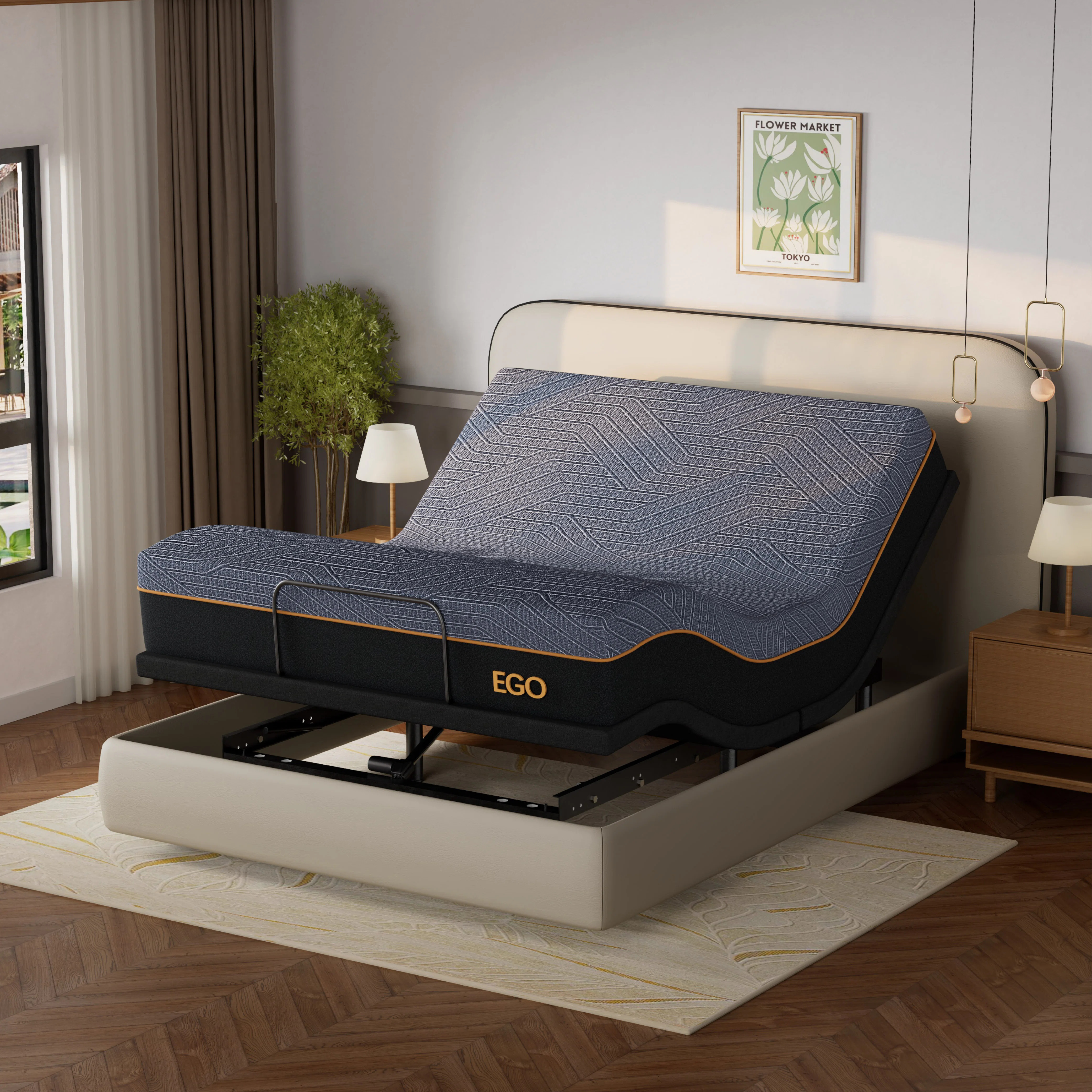 EGOHOME Zero Gravity Adjustable Bed With 12" Memory Foam Mattress, Wireless Remote Control & Revi... | Wayfair North America