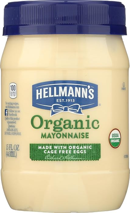 Hellmann's Organic Mayonnaise Original Mayo Creamy Condiment for Sandwiches and Simple Meals Made... | Amazon (US)