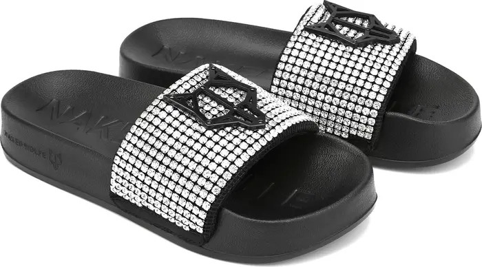 NAKED WOLFE Coast Rhinestone Slide Sandal | Nordstrom | Nordstrom