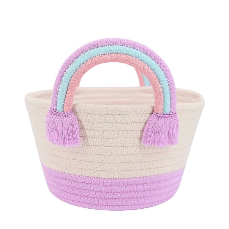 Circular Rope Decorative Easter Basket Purple Rainbow - Spritz™ | Target