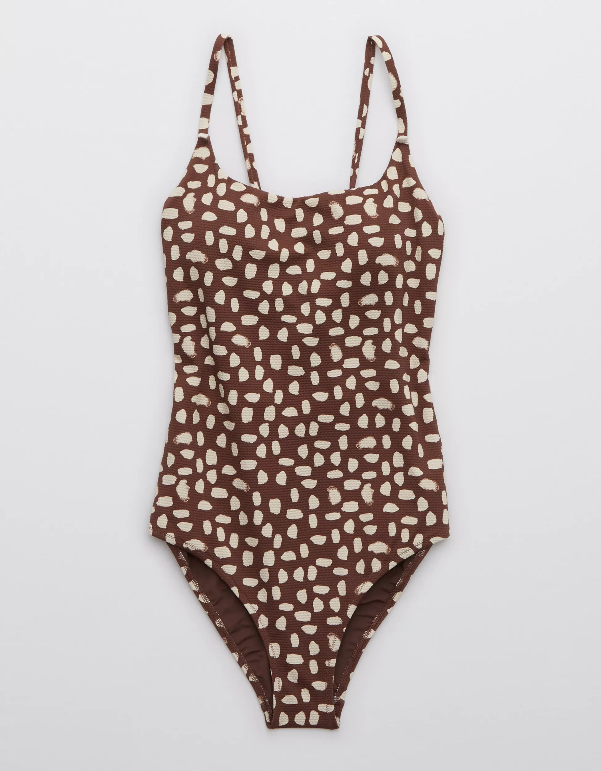 Aerie Pique Tie Back One Piece Swimsuit | American Eagle Outfitters (US & CA)