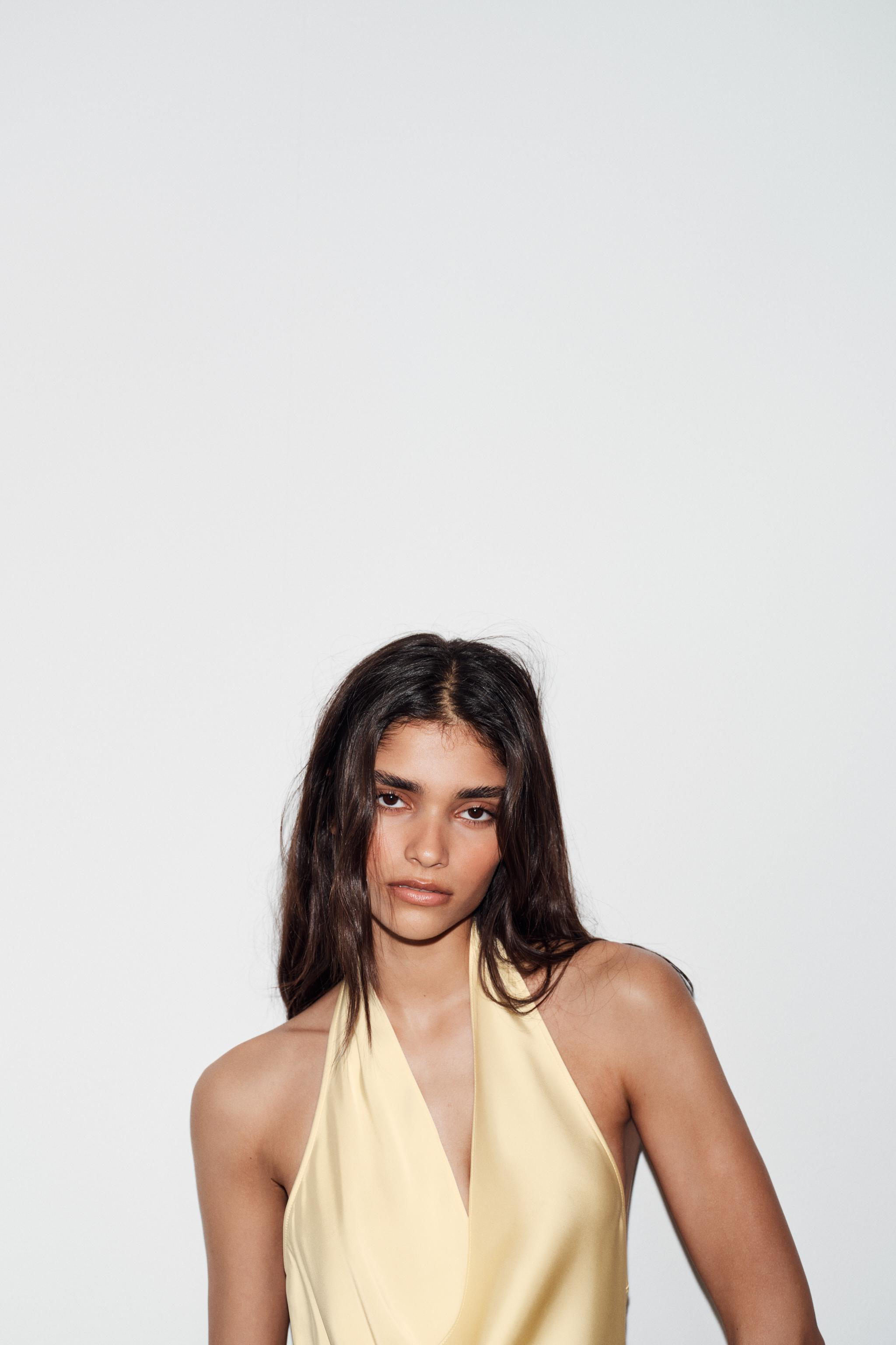 SATIN HALTER TOP | Zara UK
