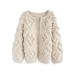 Knit Your Love Cardigan in Ivory | Chicwish
