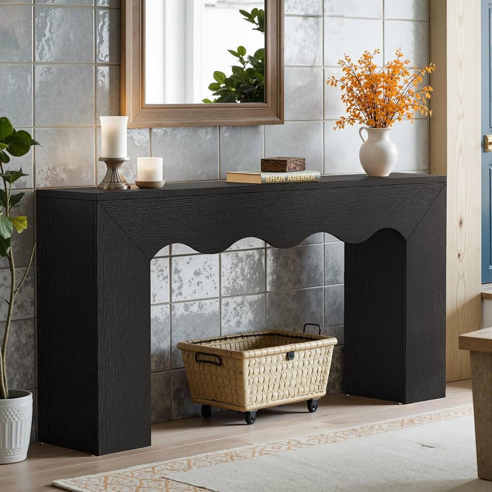 Tribesigns 63" Farmhouse Console Table, Wooden Couch Table Behind Sofa with Storage, Long Entrywa... | Amazon (US)