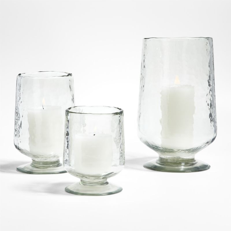Bergen Large Glass Hurricane Candle Holder | Crate & Barrel