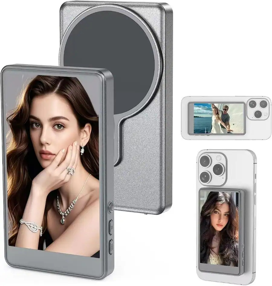 Chic Crate - Portable Bluetooth Selfie Monitor – 1080P HD, 500nit, Wireless Screen Mirroring, L... | Best Buy U.S.