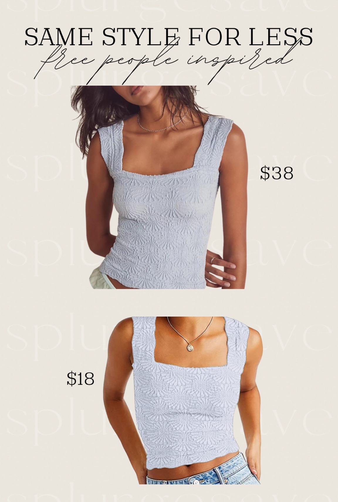 free people inspired #samestyleforless #samevibeforless #freepeopleinspired #freepeopledupe #inspired #floraltop #floral #tanktop 

#LTKGiftGuide #LTKU #LTKsalealert