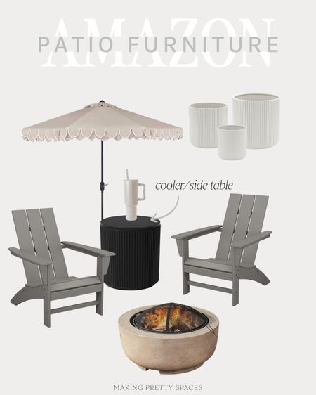 Amazon outdoors, patio furniture, outdoor furniture, fire pit, Polly wood, planters, umbrella, side table, cooler, simple modern, spring, summer, outdoors, amazon finds

#LTKhome #LTKsalealert #LTKstyletip