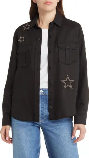 Loren Star Embroidered Twill Button-Up Shirt | Nordstrom